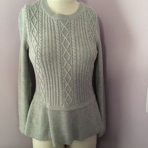 Talbots Cable Peplum Sweater